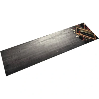 Image of vidaXL Kitchen Rug Washable Wine Bottle 60x300 cm Velvet