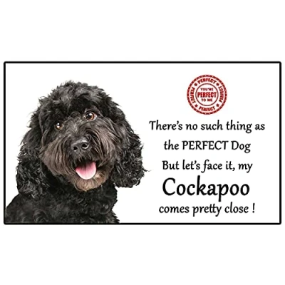 Image of Cockapoo Black Dog Gift Perfect Fun novelty Flexible 6&quot; x 4&quot; Magnet