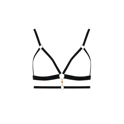 Image of Bluebella Simone OPEN SOFT BRA Triangle bra, Women&#039;s, Size: Large, Black/gold