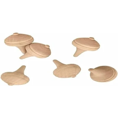 Image of Artemio Set of 6 wooden spindle 3.5 x 4.5 cm