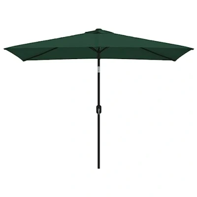Image of vidaXL Parasol Outdoor Garden Backyard Patio Balcony Beach Roma Cantilever Umbrella Portable Sun Shelter Sunshade 200x300cm Green Rectangular