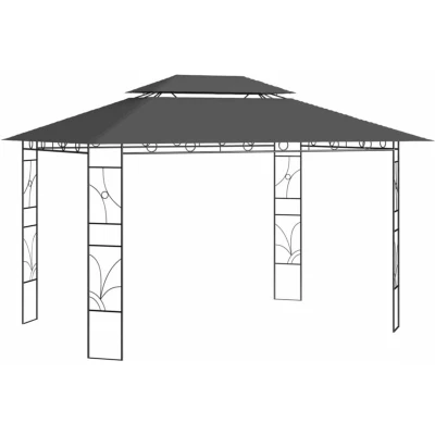 Image of vidaXL Gazebo 4x3x2.7 m Anthracite 160 g/m²