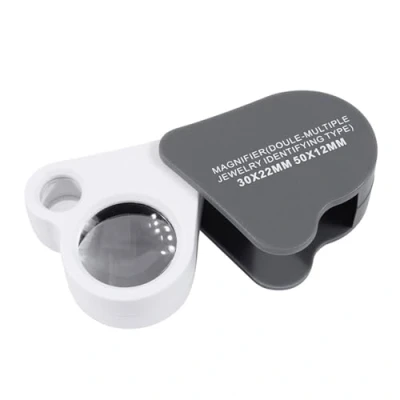 Image of NIHENHAO 30X 50X Magnifying Glass Double Lens Eye Loupe Pocket Magnifier Handheld for Jewelry Coin Inspection