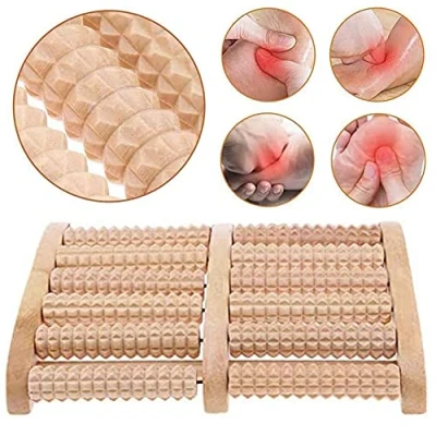 Image of Wooden Roller Foot Massager, NALCY Dual Massager Pain Relief for Plantar Fasciitis, Reflexology Relax Spa