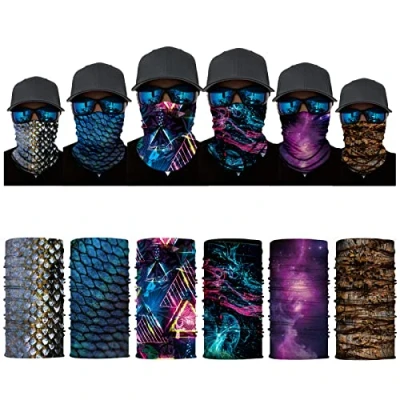 Image of TAIYUNWEI Outdoor Multifunctional Sports Magic Seamless Scarf, Head Elastic Headband Bandana, UV Resistance Sport Headwear for Riding, Motorcycling, Hiking, Fishing, Yoga.
