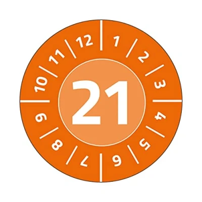 Image of AVERY Zweckform 6943 2021 Test Plates 120 Labels Diameter 20 mm 8 Sheets Orange