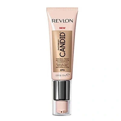 Image of Revlon PhotoReady Candid Natural Finish Foundation, with Anti Pollution, Antioxidant, Blue Light Ingredients, Medium Beige (270), 22 ml