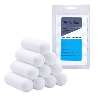 Image of Mister Rui Foam Paint Roller, 4 Inch Roller Cover, Small Inch, Mini Rollers for Painting Walls, Cabinets