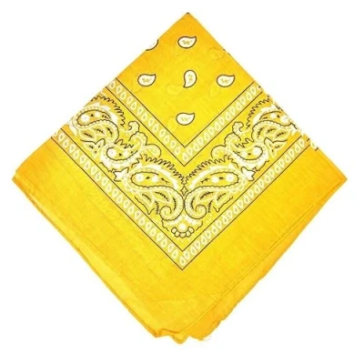 Image of Paisley Print Men&#039;s Cotton Funky Headband Scarf Headwear Bandana UK Golden Yellow