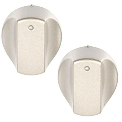 Image of Spares2go Control Knob Switch for Hotpoint &#039;Hot Ari ix&#039; Oven Hob Cooker (Silver, Pack of 2 Knobs)