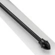 Image of UNIVERSAL Cafe rod Net curtain pole extendable 135cm 225cm MATT BLACK Telescopic metal diameter 12mm joining in the centre