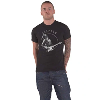 Image of Eric Clapton T Shirt Vintage Photo Official Mens Black XXL