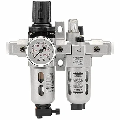 Image of Draper 1/4&quot; BSP Combined Filter/Regulator/Lubricator Unit (FRL)
