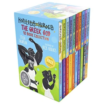 Image of Hopeless Heroes: The Greek God Collection 10 Book Box (Here Comes Hercules, Hera&#039;s Terrible Trap … Hades&#039; Pet Hellhound, Time&#039;s Up, Tim!)
