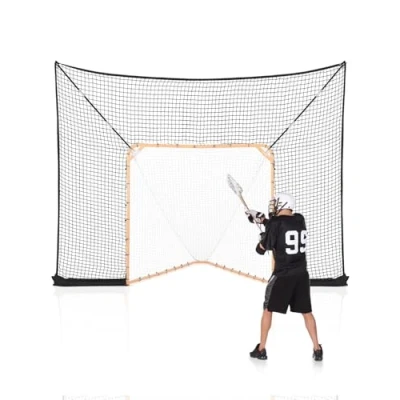 Image of VEVOR Hockey and Lacrosse Goal Backstop, 12x9 ft Net with Extended Coverage, Quick Easy Setup Complete Accessories Training Net, Backyard Equipment, for Youth Adult (NET ONLY)