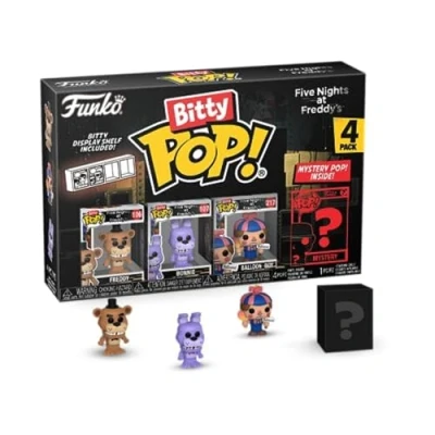 Image of Funko Bitty Pop! Five Nights At Freddy&#039;s (FNAF) Freddy 4PK Freddy, Bonnie, Balloon Boy and A Surprise Mystery Mini Figure 0.9 Inch (2.2 Cm) Collectable Gift Idea