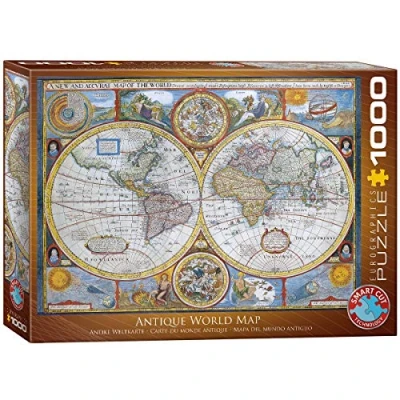 Image of Eurographics 6000 2006 Antique World Map Puzzle, Various, 48 x 68 cm