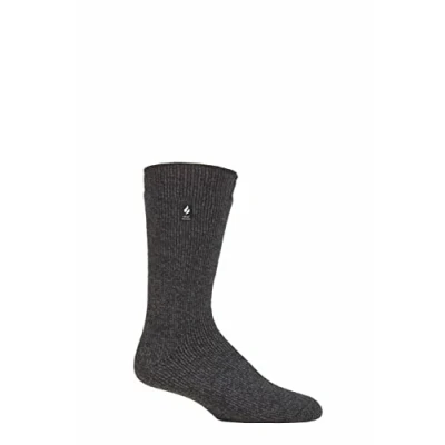 Image of 1 Pair Charcoal Original Thermal Socks Men&#039;s 12 14 Mens Heat Holders