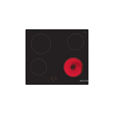 Image of Bosch Home &amp; Kitchen Appliances PKE61RAA8B Electric hob, 60 cm, Black, Serie 2, Built in