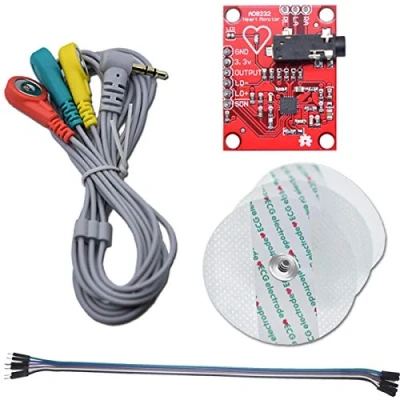 Image of Youmile ECG Module AD8232 Measurement Pulse Heart Rate Sensor Kit Monitoring for Arduino with Dupont Cable