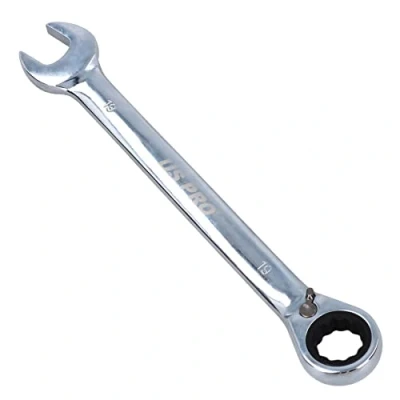 Image of AB Tools 19mm Reversible Cranked Offset Ratchet Combination Spanner Wrench 72 Teeth
