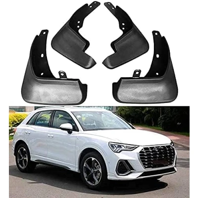 Image of EZURI Car Front Rear Mud Flaps for Audi Q3 2012 2015 2016 2018 2019 2020 S Line, 4pcs Splash Guards Auto Fender Exterior Protective Styling Accessories