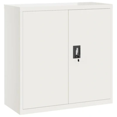 Image of vidaXL File Cabinet White 90x40x90 cm Steel