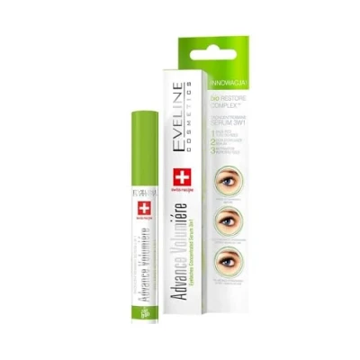 Image of Eveline Cosmetics ADVANCE Volumiere Concentrated Eyelash Serum 3 in 1 Growth Stimulating &amp; Nourishing Treatment VOLUMIERÉ