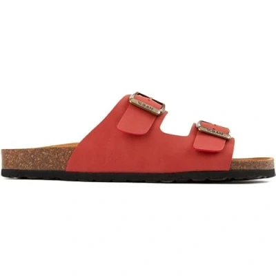 Image of V.GAN Womens Vegan Mango Comfort Footbed Slides Sandals Orange 4 UK