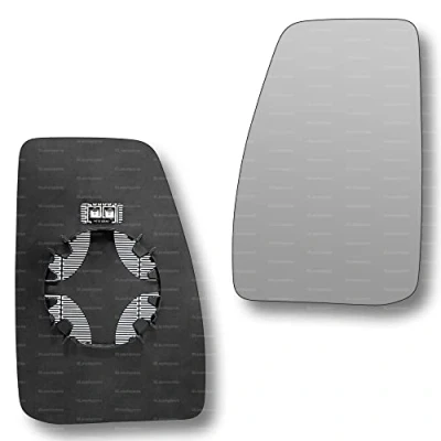 Image of Less4spares Replacement Wing Mirror Glass Left Compatible with Ford Transit Custom 2012 2022 CLIP ON Passnager Near Side N/S Heated Convex