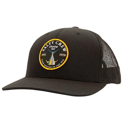Image of Salty Crew Bottom Dweller Retro Trucker Men&#039;s Cap Black