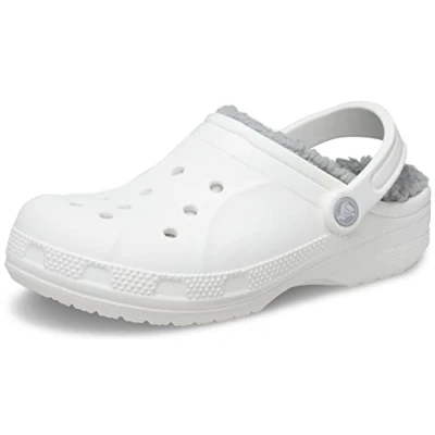 Image of Crocs Unisex Ralen Lined Clog, White/Light Grey, 10 UK