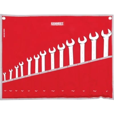 Image of Kennedy Imperial Combination Spanner Set, 1/4 1in., Set of 13