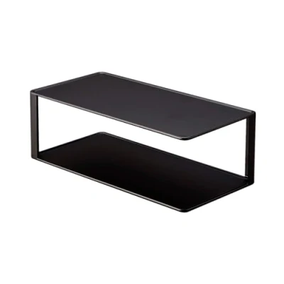 Image of YAMAZAKI 5642 TOWER Rectangular Dish Rack, black, Steel, Minimalist, 30 x 15 10 cm