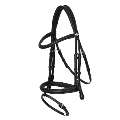 Image of LeMieux Arika Flash Bridle Black/Silver Cob