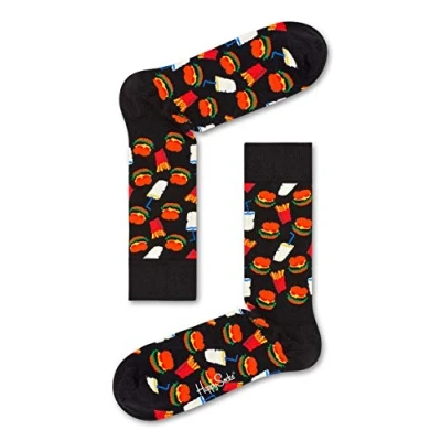 Image of Happy Socks Women&#039;s Hamburger Sock, Multicolour (Multicolour 900), 4 7 (Size:36 40)