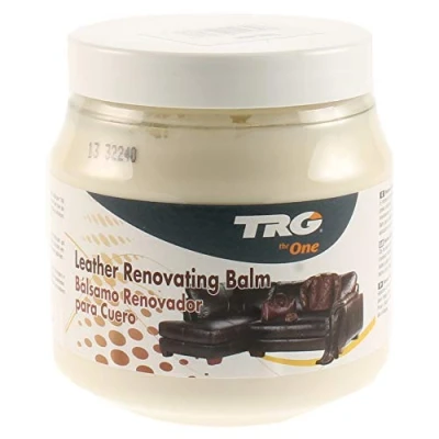 Image of TRG The One Leather Renovating Balm, wax based cream, cleanses and nourishes leather, Neutral, 300 ml