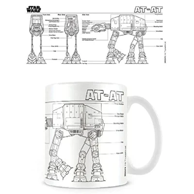 Image of Star Wars Pyramid International &quot;(at at Sketch) &quot;Official Boxed Ceramic Coffee/Tea Mug, 11 oz, Multi Colour, 315 ml