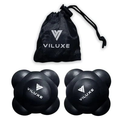 Image of VILUXE Duo 6 Sided Reaction Agility Ball Training Enhance Your Reactions Carry Bag Included