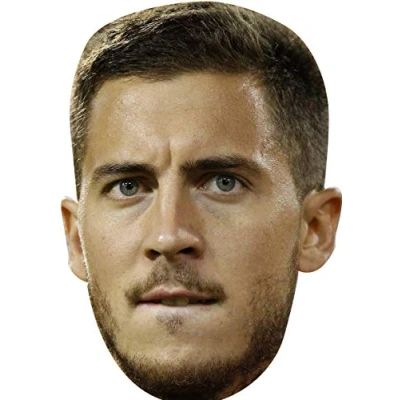 Image of Eden Hazard Football Sensation Celebrity Cardboard Party Face Mask Fancy Dress