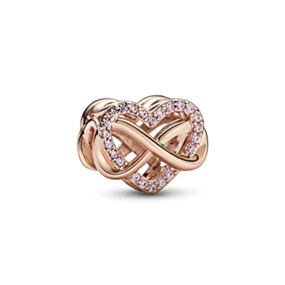 Image of Pandora Family Infinity Pink Heart Charm 782246C01