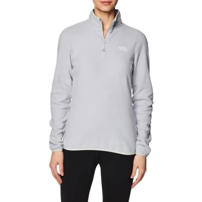 Image of THE NORTH FACE 100 Glacier Sweater TNF Light Grey Heather White Logo XL