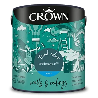 Image of CROWN 2.5L Breatheasy MATT Emulsion Paint for Walls &amp; Ceilings ENDEAVOUR