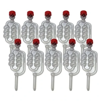 Image of Almost Off Grid 10 Bubbler Airlocks for Homebrewing Making Cider, Wine, Mead, Beer and Fermentation