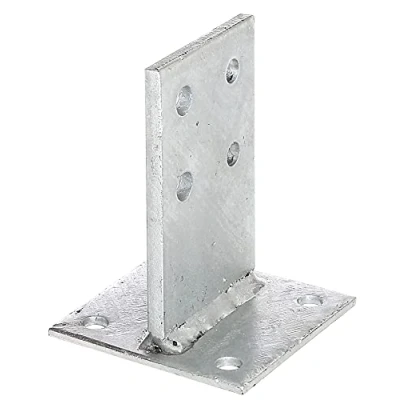Image of GAH Alberts 215538 T Post Anchor Hot Dip Galvanised Support Size: 130 x 80 mm Concrete Tank: 200