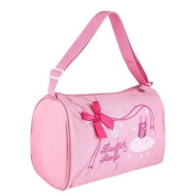 Image of RiToEasysports Bag Girl Tote for Ballet Swimming dancing Kids Embroidered Backpack with Adjustable Strap (27.00 * 16.00 20.00cm Pink) Sport Equipment