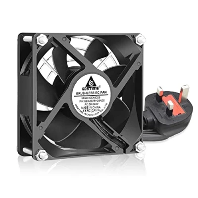 Image of GDSTIME 80mm Computer Fan 220V 80 x 25mm EC AC 240V PC 230V Brushless Axial Cooling