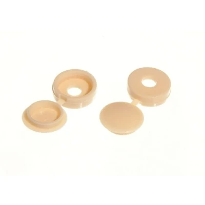 Image of SCREW CAP CUP WASHER HINGED COVER BEIGE FOR No. 6 &amp; 8 SCREWS ( pack of 50 )