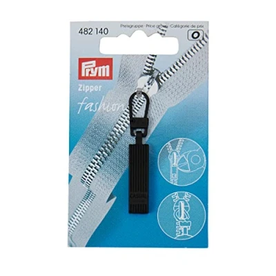 Image of Prym Fashion Zipper pullers Metal Black, Gift Boxed, Casual, Schwarz, 1 Stück
