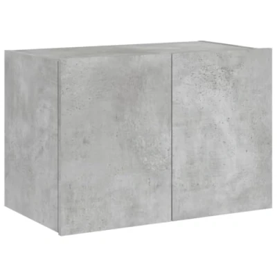 Image of vidaXL TV Wall Cabinet with LED Lights Concrete Grey 60x35x41 cm